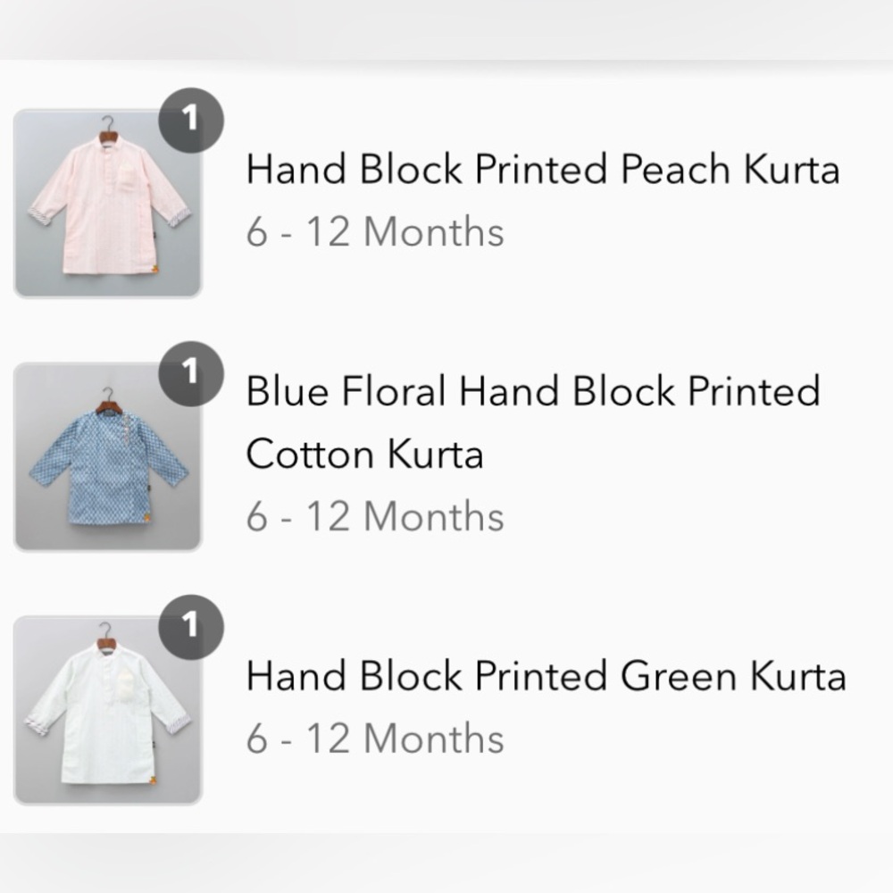 Baby Boy - Lot of 3 Kurta’s